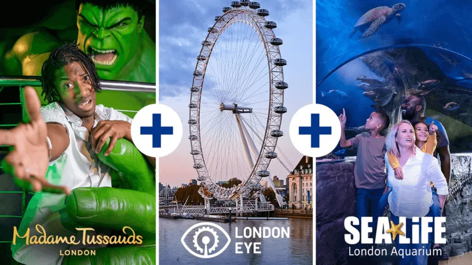 London Eye, Madame Tussauds &#038; SEA LIFE London &#8211; 3 way ticket - Image 1